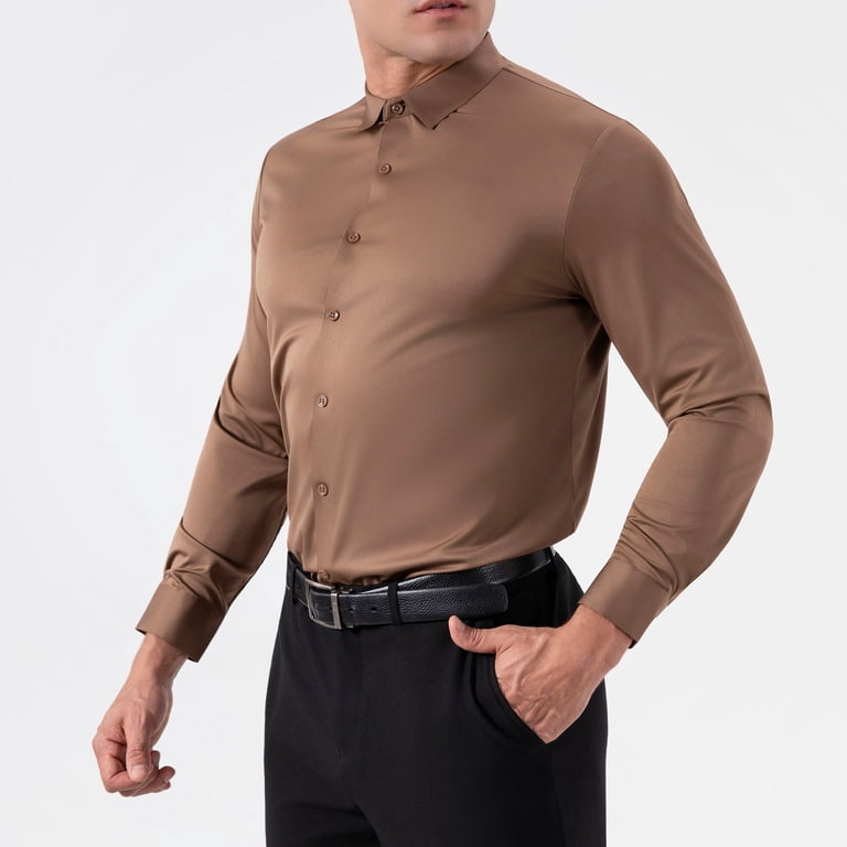 budget dress shirts Traveler Collection Traditional Fit Solid Dress Shirt - Big & Tall - Missionary Package