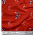 thumbnail image 1 of Soimoi Modal Satin Fabric Dragonfly & Texture Decor Fabric Printed Yard 42 Inch Wide, 1 of 3
