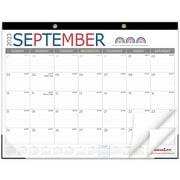 Sept. 2023-Mar. 2025 Desk Calendar Includes 19 Months Monthly Calendar with Black Simple Design Highlighted Holidays for Home School Office