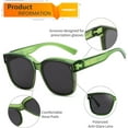 thumbnail image 4 of FEISEDY Sunglasses Fit Over Glasses Oversized Polarized Shiny for Women Sunglasses UV400 B0269, 4 of 15