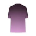 thumbnail image 5 of Olyvenn Women's Gradient Tops Summer Trendy 2025 Dressy Casual Bloues Loose Fit Half Sleeve Buttons V Neck Tshirts Shirts Purple S, 5 of 6