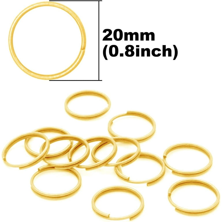 200pcs/bag 3-10mm Stainless Steel Gold Color DIY Jewelry Findings Open  Single Loops Jump Rings Split Ring for Necklace Bracelet Earrings