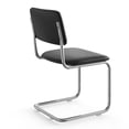 thumbnail image 3 of Pemberly Row Modern Vegan Leather Side Chair (Set Of 2) in Black, 3 of 6