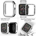 thumbnail image 4 of Antank Compatible with Apple Watch Band 38mm with Case Women, Jewelry Replacement Metal Wristband Strap with 2 Pack Bling PC Protective Cover for iWatch Series 3 2 1, 4 of 7