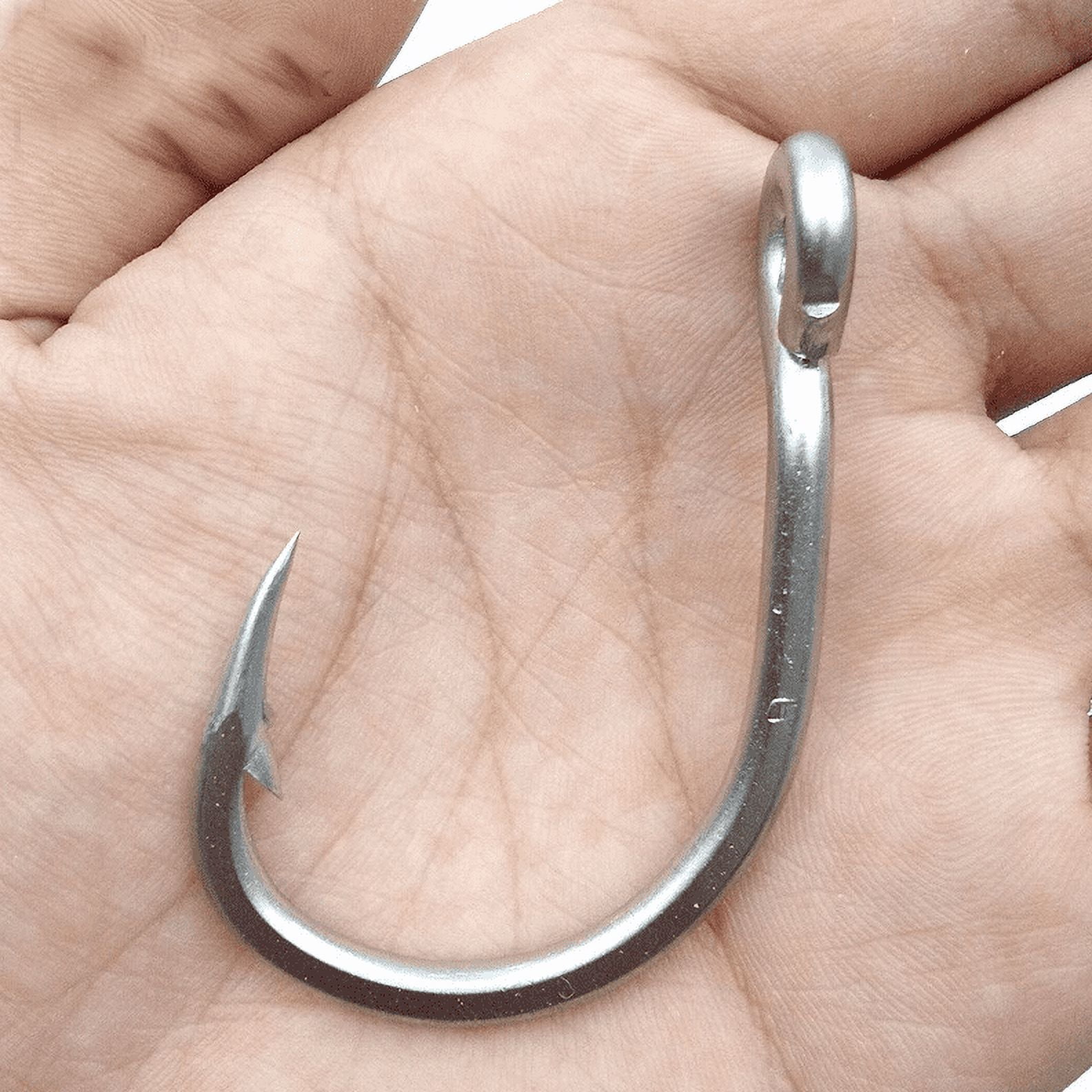 10884 100pcs Size 2/0-12/0 Stainless steel Fishing Hooks Big Thick Tuna Fishing Hooks Fishhooks with Hole Fly Fishing