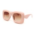 thumbnail image 2 of Girls Kids Size Balloon Thick Plastic Rectangle Sunglasses Beige - Brown, 2 of 4