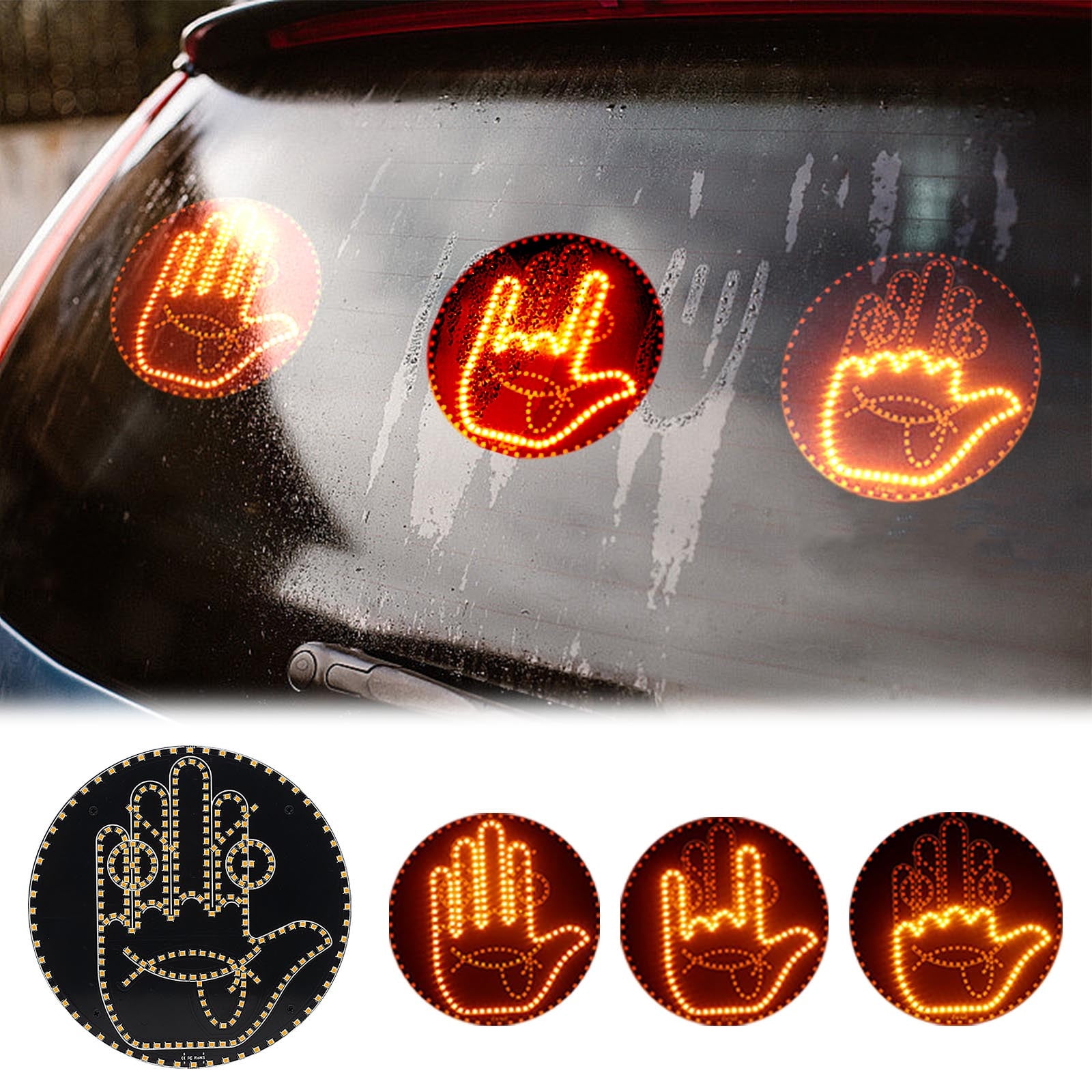 Konghyp Car LED Light – Rear Window Multi-Function Gesture Light with Palm Control – Convenient and Innovative Gesture Light for Enhanced Vehicle Safety and Style