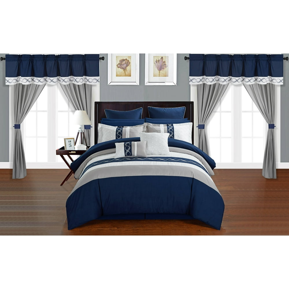 Chic Home Rinat 24 Piece Comforter Set, Bed in a Bag Bedding - Walmart
