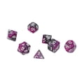 thumbnail image 2 of Juego de 4 dados poliédricos blancos grandes con números, dados multifacéticos para juegos interactivos, educación, entretenimiento, material escolar, morado., 2 of 14