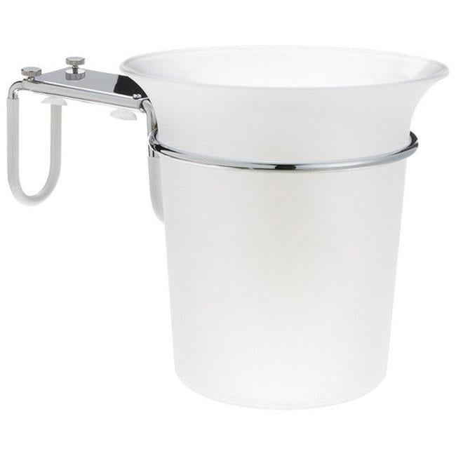 Acrylic Bathtub Ice Bucket with Bracket, Chrome