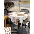 thumbnail image 5 of Outdoor Tablecloths with Umbrella Hole & Zipper, Abstract Geometric 54x54 Inch Square Tablecloths, Farmhouse Vintage Polka Dot Red Brown Waterproof Table Cloth, Patio/Pool/Picnic Table Covers, 5 of 8