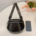 thumbnail image 3 of Bolso tipo cartera con cinturón para mujer con correa ancha y múltiples bolsillos (negro), 3 of 8