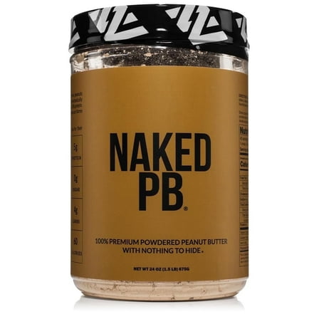 Naked 1.5 LB Powdered Peanut Butter from US Farms – Bulk, Only 1 Ingredient - Roasted Peanuts, Vegan, No Additives, Preservative Free, No Salt, No Sugar - 45 Servings - NAKED PB