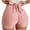 Pink, variant on Butt Lifting Yoga Shorts for Women Back Bow Tie High Waist Hot Pants Textured Sports Gym Running Beach Shorts Black M