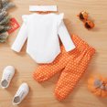 thumbnail image 4 of Ketyyh-chn99 Toddler Girls Outfits Fall Winter Clothes Casual Long Sleeve Romper Pants Headband 3PCs Set White,9M, 4 of 5