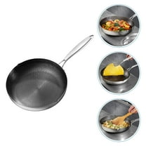 PAMINGONO Restaurant Frying Pan Honeycomb Grain Design Silver 1Pcs Suitable for Grilling