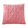 thumbnail image 2 of EGYMEN Cotton Plush Throw Pillow, 16"x16" Summer Decorative Cushion with Pillow Insert, Versatile 40x40cm Home Accent Pillow, Stylish Sofa Pillow for Living Room and Bedroom(Pink), 2 of 8