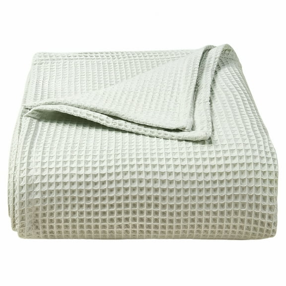 AUQ Chunky Cable Knit Throw Blanket Lightweight Cotton Blanket for Sofa Couch Bed Baby Nursery,Breathable and Soft,Waffle Weave Throw Blanket,Rustic Shabby Chic Modern Farmhouse,39” x 28”