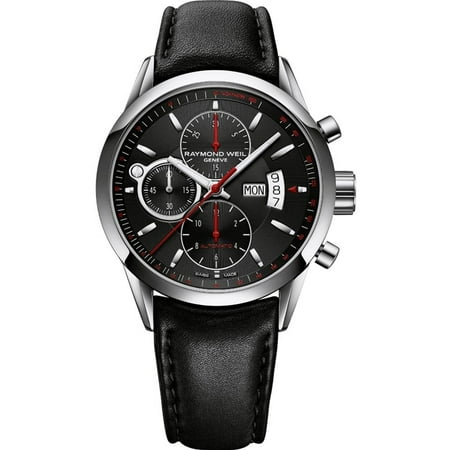 Raymond Weil Men's Freelancer 42mm Black Leather Band Steel Case Automatic Analog Watch 7730-STC-20041