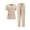 Beige-A#190526NN, variant on Hearthz Scrubs for Women Set Stretch Scrub Top & Jogger Pants Plus Size Medical Nursing Uniform Set with Pocket