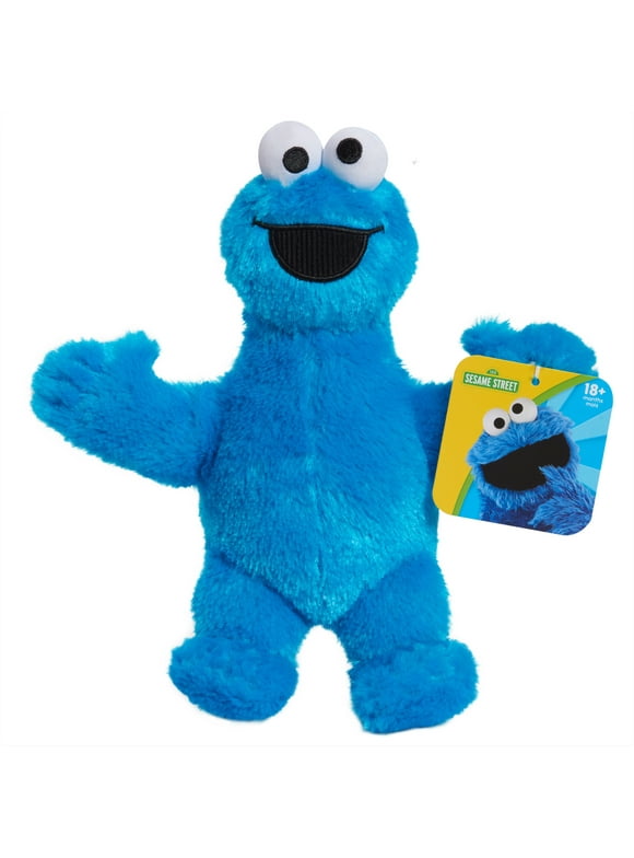 Sesame Street Friends 8-inch Cookie Monster Sustainable Plush Stuffed Animal, Kids Toys for Ages 18 month