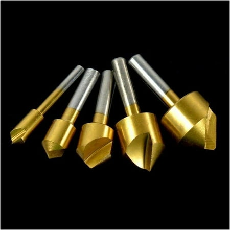 

5Pcs 6Mm-19Mm Titanium Countersink Steel 90° Flute Chamfer Metric Drill Bit