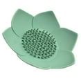 thumbnail image 6 of MLINS 1PC Flower Shaped Silicone Soap Dish Creative Petals Design Draining Soap Holder Solid Storage Tray for Home Bathroom Toilet Use Green, 6 of 8