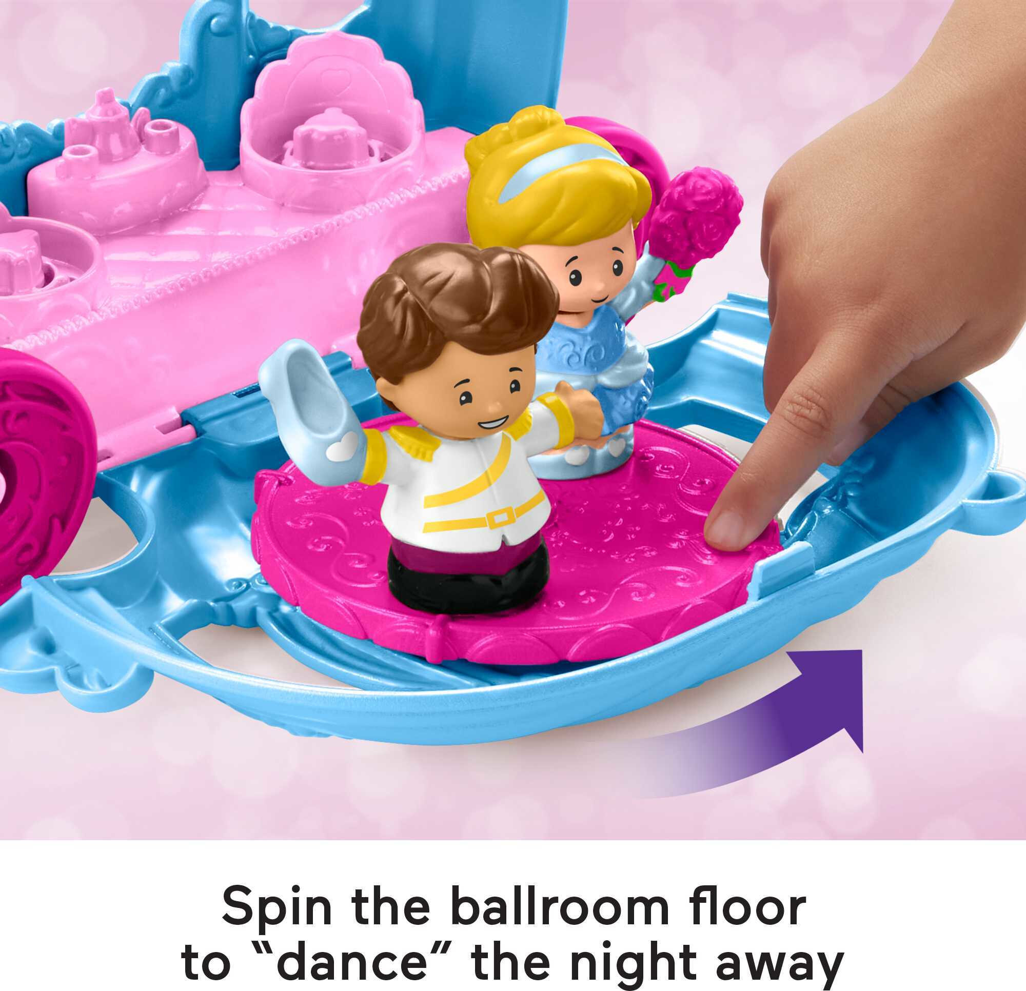 Disney Princess Cinderella’s Dancing Carriage Little People Toddler Playset with Horse & Figures - image 3 of 6