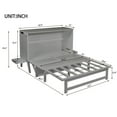 thumbnail image 5 of Bellemave Queen Murphy Bed with Storage & Charging Station, Wood Cabinet Bed with Removable Shelves on Each Side, Murphy Bed Chest Bed Frame for Guest Bedroom, Living Room（Gray）, 5 of 9