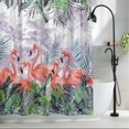 thumbnail image 2 of Shower Curtains for Bathroom-72"x72",Summer Pink Flamingo Waterproof Bath Curtain Grommet Shower Curtain Set with Hooks, 2 of 9