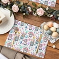 thumbnail image 2 of Easter Gnomes Pattern Placemats Set of 6, White Table Mats Washable Heat-Insulation Non-Slip Place Mats for Kitchen Dinner Table Indoor Outdoor Decor,13x19 Inch, 2 of 9