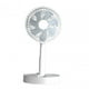 thumbnail image 3 of Ventilador de pedestal de altura ajustable, ventilador de 7 aspas con temporizador silencioso, ventilador de pie telescópico para bateria de 3600mah, 3 of 7