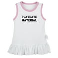thumbnail image 1 of Playdate Material Funny Dresses For Baby, Newborn Babies Skirts, Infant Princess Dress, 0-24M Kids Graphic Clothes (White Sleeveless Dresses, 0-6 Months), 1 of 4