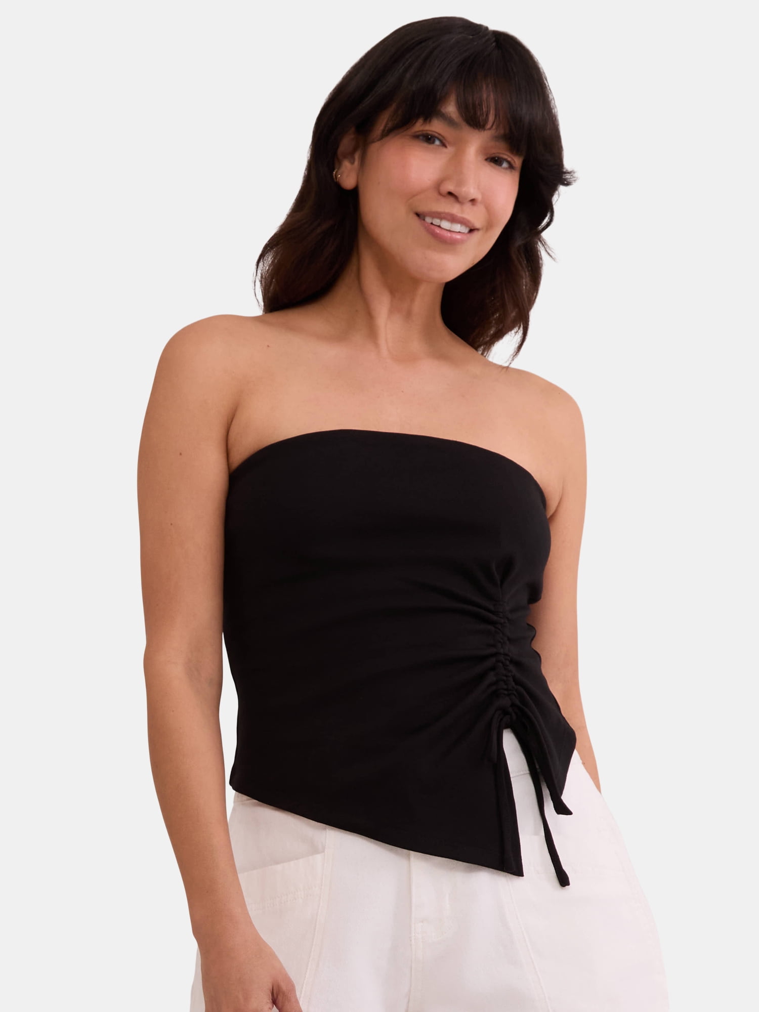 Madden NYC Women's Asymmetrical Tube Top, Sizes XXS-XXL