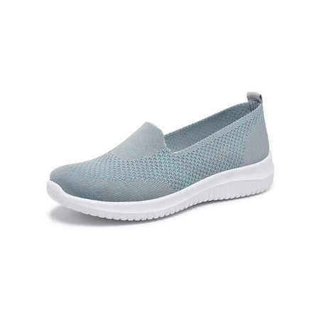 

Sanviglor Womens Sneakers Slip On Sock Shoe Mesh Walking Shoes Jogging Breathable Lightweight Loafers Anti-Slip Cutout Flats Green 5.5