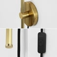 thumbnail image 4 of JONATHAN Y Anton 27.25" 1-Light Modern Minimalist Iron Adjustable Bar Integrated LED Plug-In Sconce, Brass Gold, 4 of 12