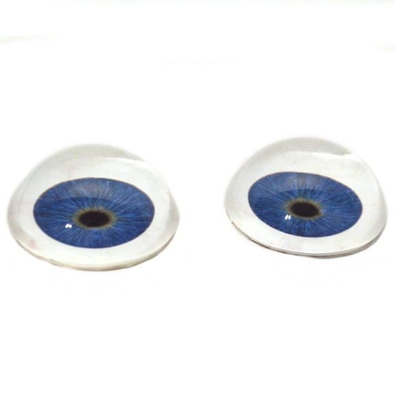 High Domed Extraterrestrial Blue Alien Glass Eyes