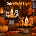 thumbnail image 6 of Ghost Campfire Nightlight, 2026 New Halloween Campfire Flickering Night Light,3D Spooky Fire Marshmallow Night Light for Halloween Decor(Patchwork Ghost), 6 of 9