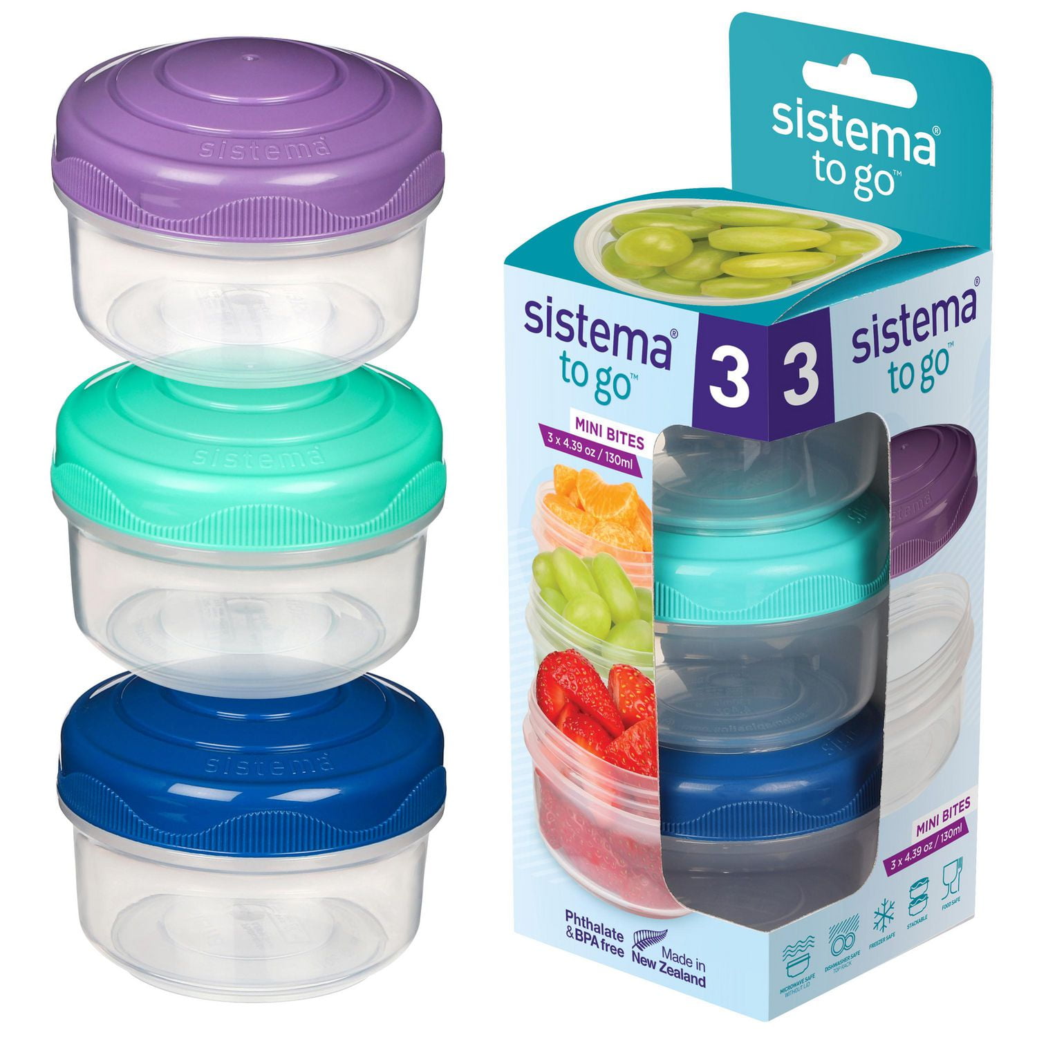 Sistema Lunch Boxes Sistema Ultra 1.3L Square Container Clear Snack ...