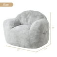thumbnail image 2 of Bean Bag Chair for Adults and Kids, Lounge Couch Chair Stuffed High Rebound Sponge, Soft Fluffy Couch with Armrests & Backrest, Cozy Reading Chairs for Home, Apartment, 2 of 8
