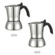 thumbnail image 3 of Bewildely Cafetera italiana de aluminio de 4 tazas, 200ml, cafetera Moka, tetera Espresso, percoladores, estufa Juegos de servir café y té 6 copas de plata Bewildely HA027381-02, 3 of 4