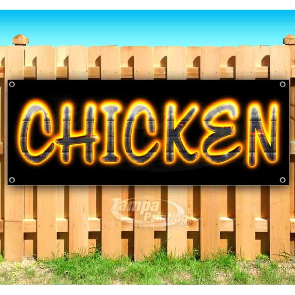 Chicken Fire 13 oz Vinyl Banner With Metal Grommets