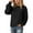 Black, variant on EDFBUYKRS Female Sweaters Button-Front Grandpa Cardigan, Women's Fall Sweater L
