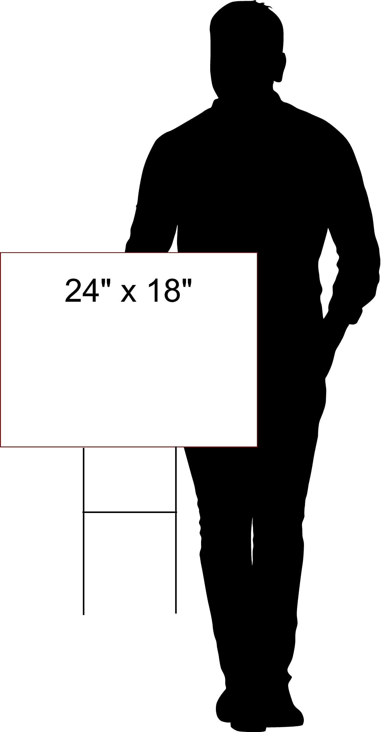 VOTE LIKE RIGHTS DEPEND ON IT RED CHECK 18 in x 24 in Yard Sign Road Sign with Stand, Double Sided