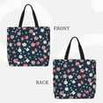 thumbnail image 3 of Vsdgher Cherry Blossoms print Tote Bag for Women Shoulder Bag with Zipper Large Shoulder Bag Handle Handbag Portable Washable for Travel, Work, 3 of 8