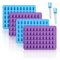 thumbnail image 1 of Moldes de silicona para caramelos de oso de goma, moldes de goma para chocolate con 2 goteros, silicona antiadherente de grado alimenticio, paquete de 4 Adepaton WMZL-181, 1 of 8