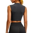 thumbnail image 3 of Bibifish Womens Tank Tops Neck Sleeveless Side Split Hem Workout Camisoles Cropped Fitted Summer Sleeveless Shirts, 3 of 6