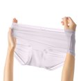 thumbnail image 3 of Womens' Cotton Underpants Comfortable Plus Size Medium-Waist Briefs Solid Color Women Underwear, 3 of 4