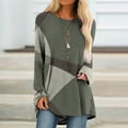 thumbnail image 2 of HAPIMO Sales Womens Fall Fashion Shirts Casual Long Sleeve Trendy Geometric Tunic Tops Plus Size Crewneck Sweatshirts Teen Girls Clothes Gray XL, 2 of 5