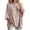 Pink, variant on JIAYUE Women Crew Neck Knit Sweater Solid Color Batwing Short Sleeve Oversized Tunic Top for Outdoor Relaxing